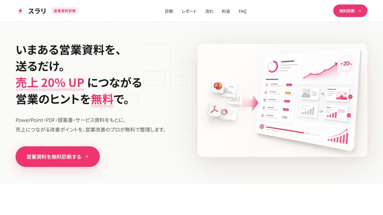 スラリの公開サイトキャプチャ